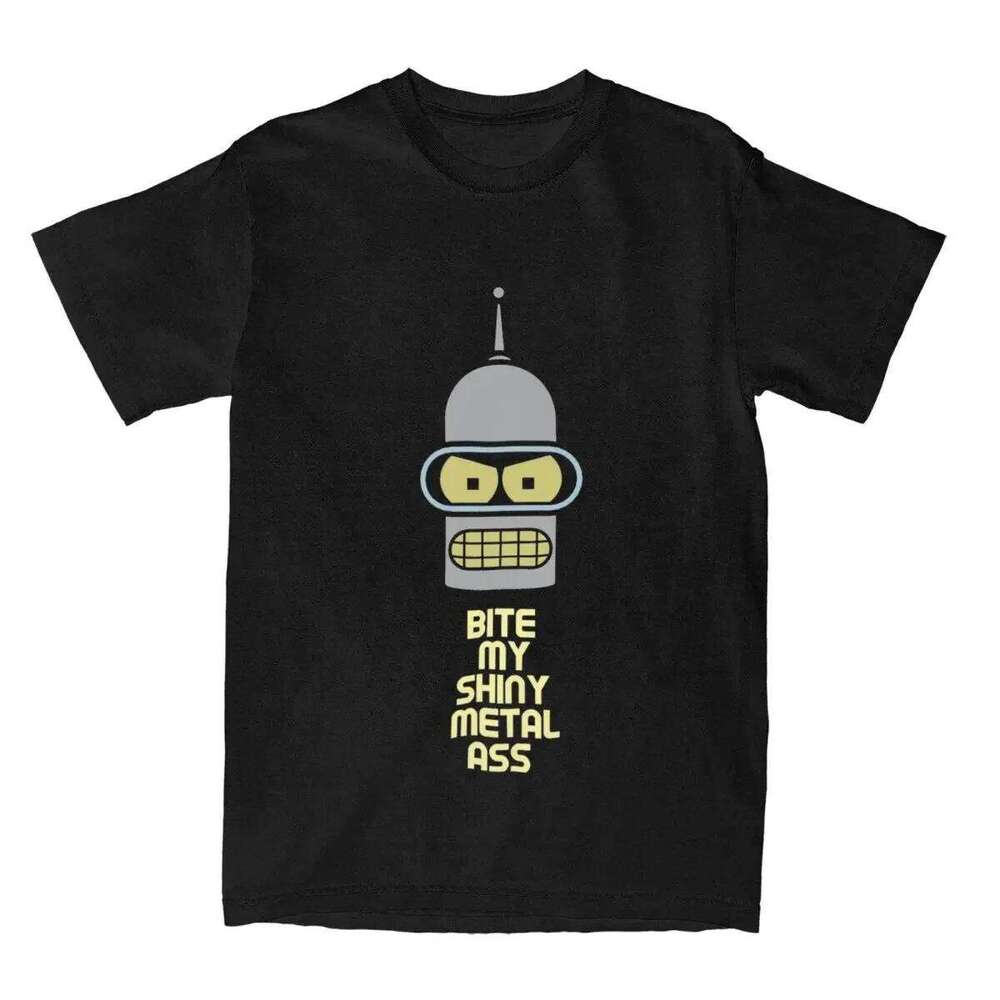 2025 Fashion Casual Bender Futuramas Tshirt Women Men Crewneck Short Sleeve T-shirt Clothes Cotton Printed Summer Tops Black Tee C260207