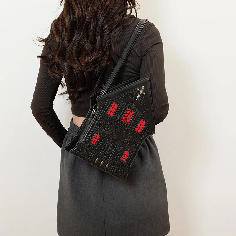European and American dark gothic house modeling womens bag specialshaped shoulder personalized portable messenger w251218