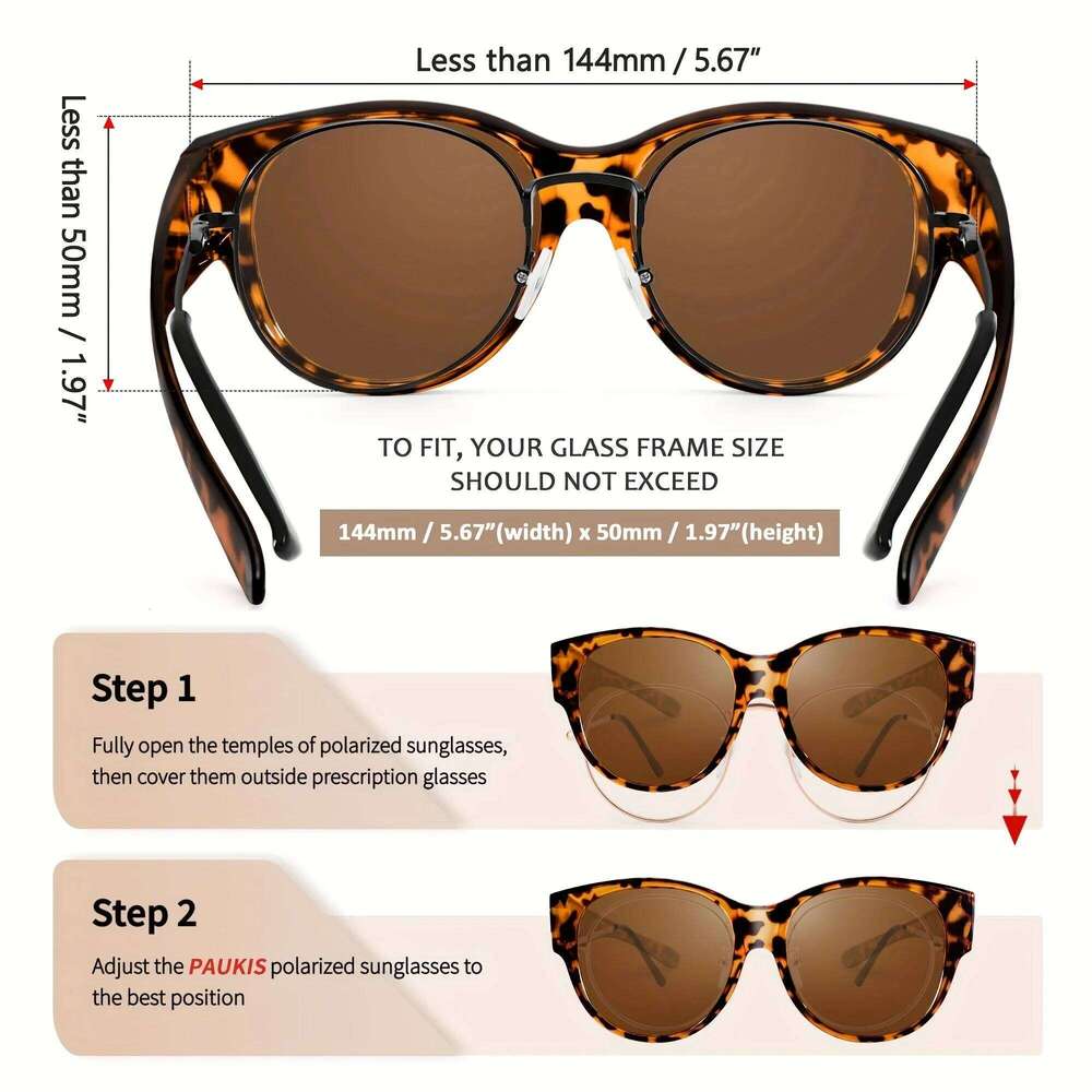 Polarized Fit Glasses, Sunglasses for Women to Go Over Glasses Lightweight-SG0179 Y260207