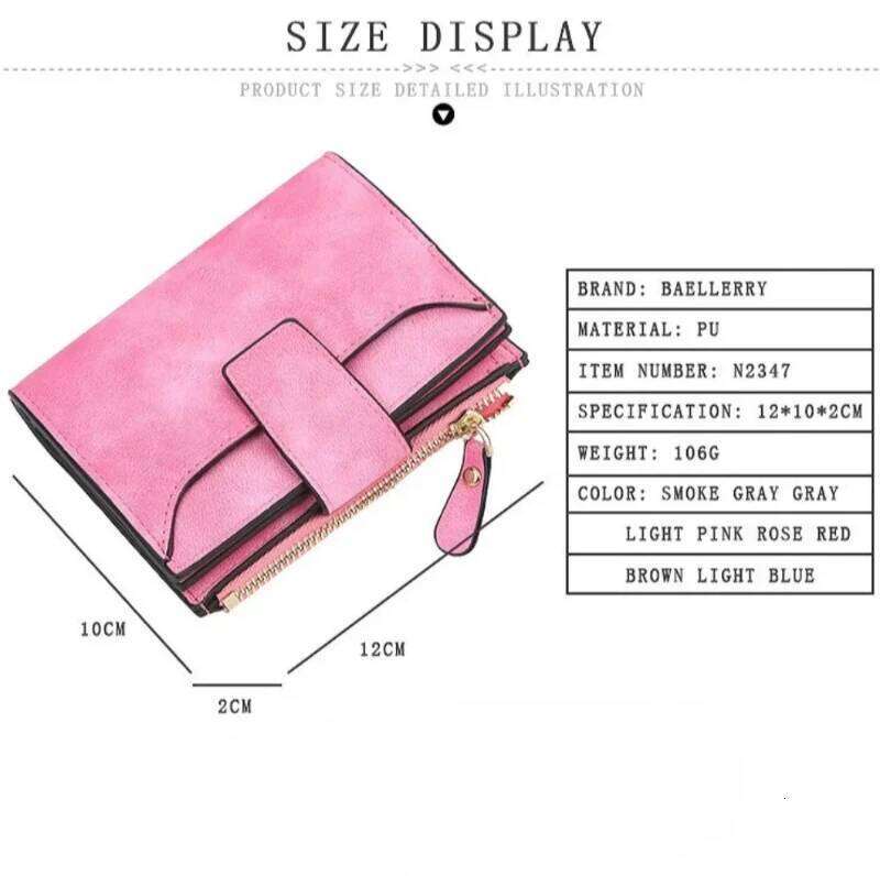 Leather Women's Wallet Hasp Small Slim Coin Pocket for Woman Cards Holders Luxury Brand Wallets Designer Purse Y260206