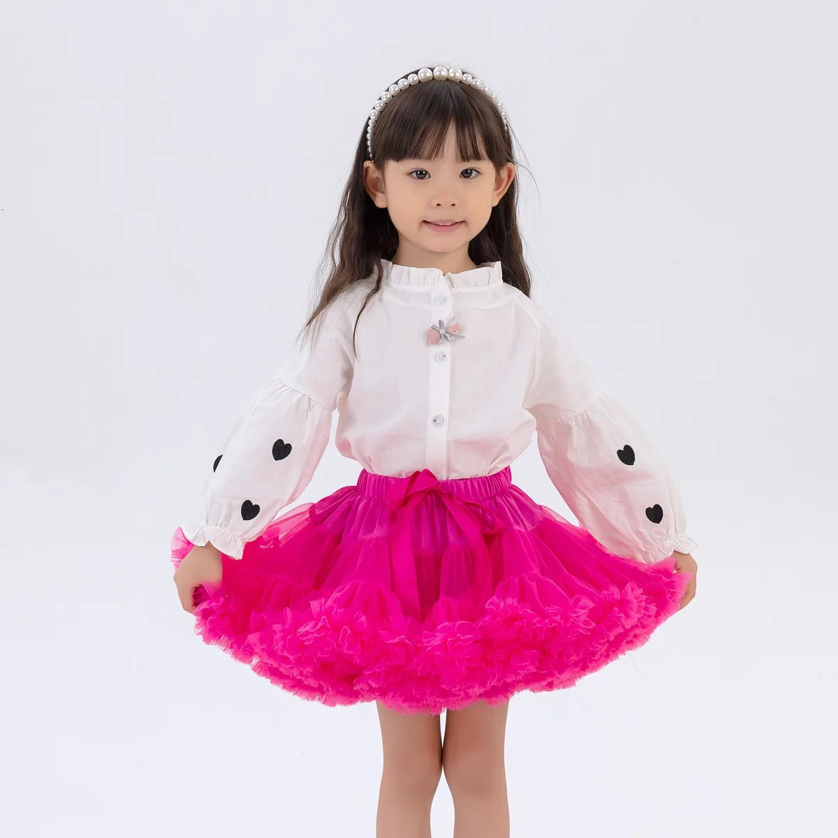 Upgrade Girls Tulle Skirt Baby Children Tutu Pettiskirt Kids Fluffy Ballet Party Princess Girl Clothes 260207