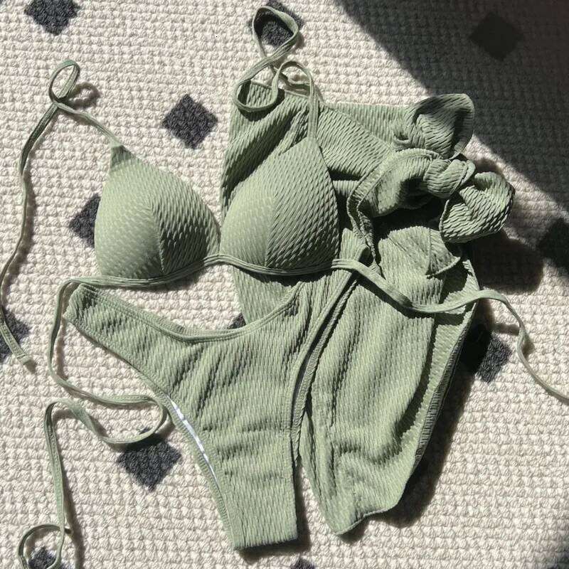 2025 Sexy Bikinis Female Swimsuits Women's Three-Piece Swimwear Beach Swim Wear Bathing Suits Brazilian Bikini Set Pool Bather C260207