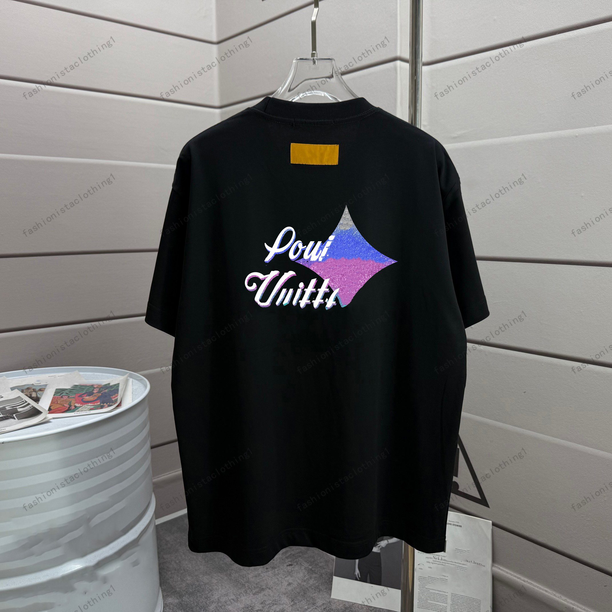 2026 Men's Summer Designer T-Shirts Fashionable Men's and Women's T-Shirts Shoulder Round Neck Letter Shirts Luxury Clothing Short Sleeve Casual Loose T-Shirts