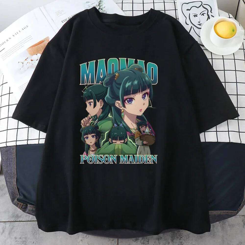 Nueva estampada The Apothecary Diaries camiseta personalizada verano para mujercamisetas informales de Anime C260207
