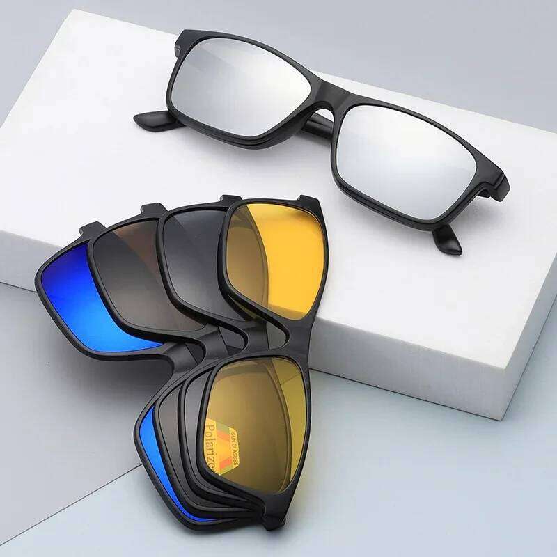 2 In 1 Custom Ultra-light Polarized Optical Magnetic Magnet on Sunglasses Clip On Sun Glasses Frame Y260207
