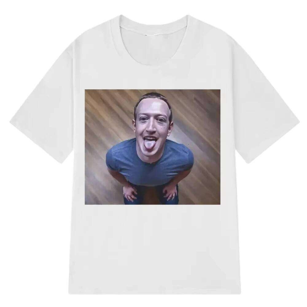 Funny Bad Expression Mark Zuckerberg Good Joke Womens Short-sleeved Graphic T-shirt Summer Streetwear C260207