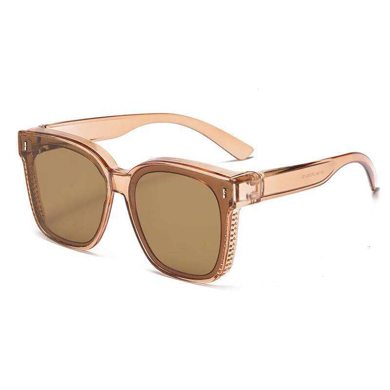 Fashion Square Polarized Sunglasses Cover Over Myopia Prescription Glasses Portable Men Women Vintage Fishing Driving Eyewear Y260207