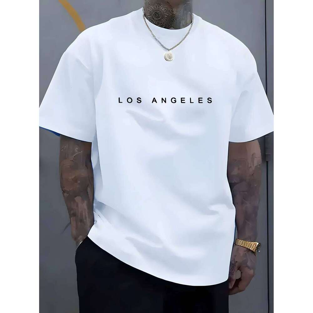 Men's Fashion Trend Round Neck T-shirt Versatile Short Sleeved Oversized T Shirt Breathable Moisture Wicking C260207
