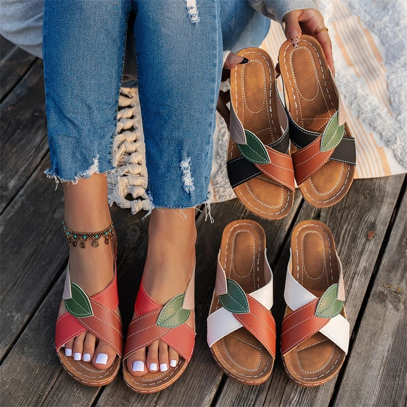 Sandal Summer 2026 Fashion Wedge Shoes For Women Retro Womens Sandals Slide Outdoor Female Footwear Sandalias Mujer 260208