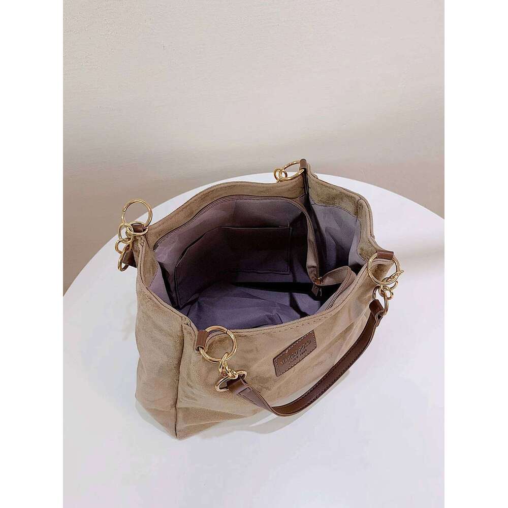 Large-Volume Suede Stylish Commuter Tote For Ladies With One Shoulder Bag C260207