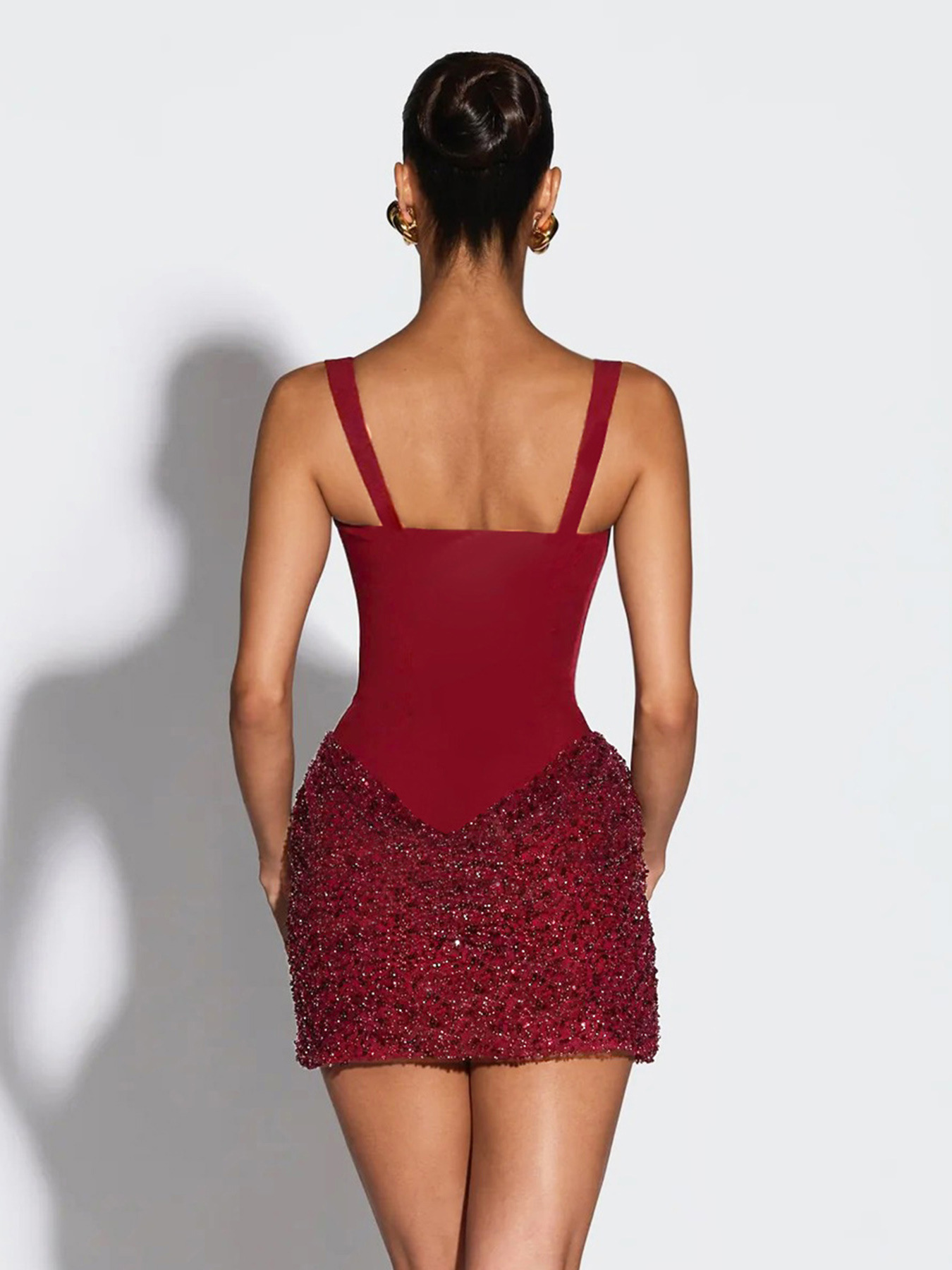 Sexy Sequin Party Dresses Pleated Slim Bodycon Dress Women Spaghetti Strap Mini 2026 Summer Dress Evening Nightclub R260208