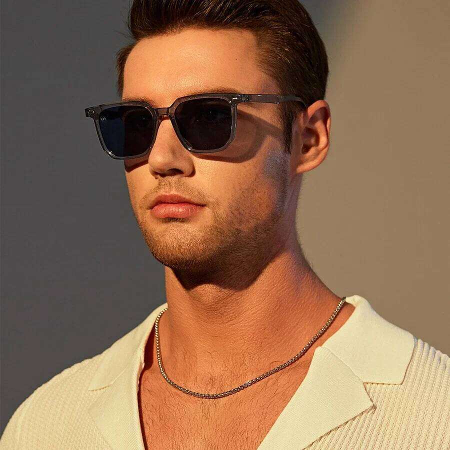 2024 Fashion New Men High Quality Square Retro Sunglasses Women Classic Oculos De Sol Feminino Y260207