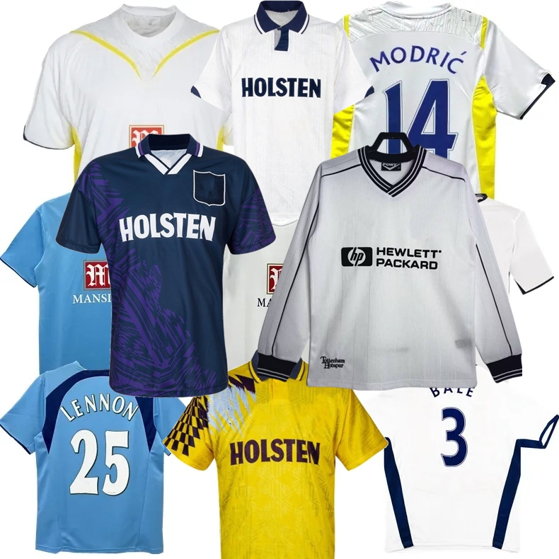86 1991 92 93 94 95 97 98 99 2006 07 08 09 2010 18 19 20 21 Retro classic GINOLA soccer jerseys Tottenham GASCOIGNE SHERINGHAM KLINSMANN BALE MODRIC KANE SON football shirt