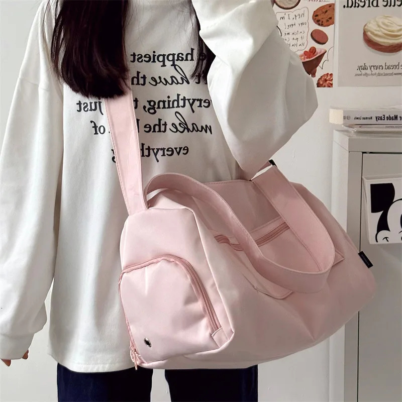 Large Crossbody Travel Tote Bags for Women 2024 Canvas Shoulder Messenger Bag Sports Yoga Satchels Fashion Woman Handbag260128