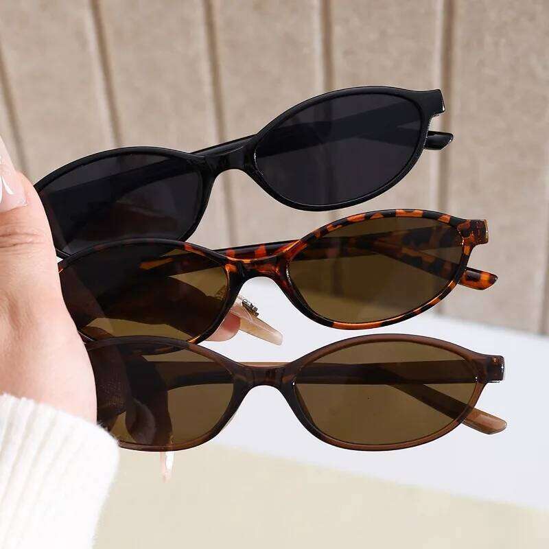 New Women's Leopard Brown Sunglasses Fashion Brand Small Frame Sun Glasses Ladies Retro Oval Eyewear Shade Oculus De Sol Y260207