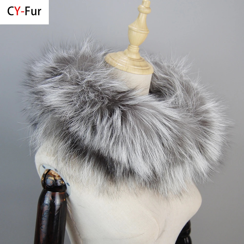 Women Real Fur Scarf Headbands Women Winter Warm Ring Raccoon Fur Scarves Neck Warmer Natural Fur Mufflers 260107