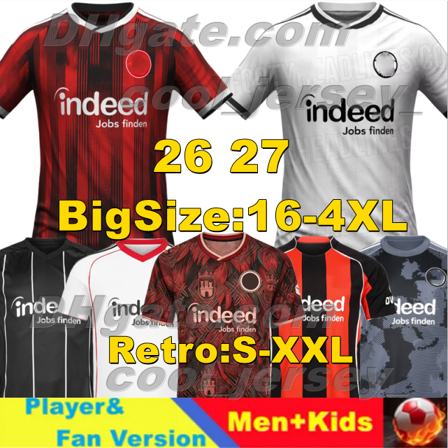 XXXL 4XL 26 27 FrankfurtS Soccer Jerseys Eintracht DOAN BAHOYA UZUN BURKARDT Football Shirt Retro 1995 1999 WAHI BATSHUAYI KNAUFF 2026 2027 Men Uniforms kids kits set