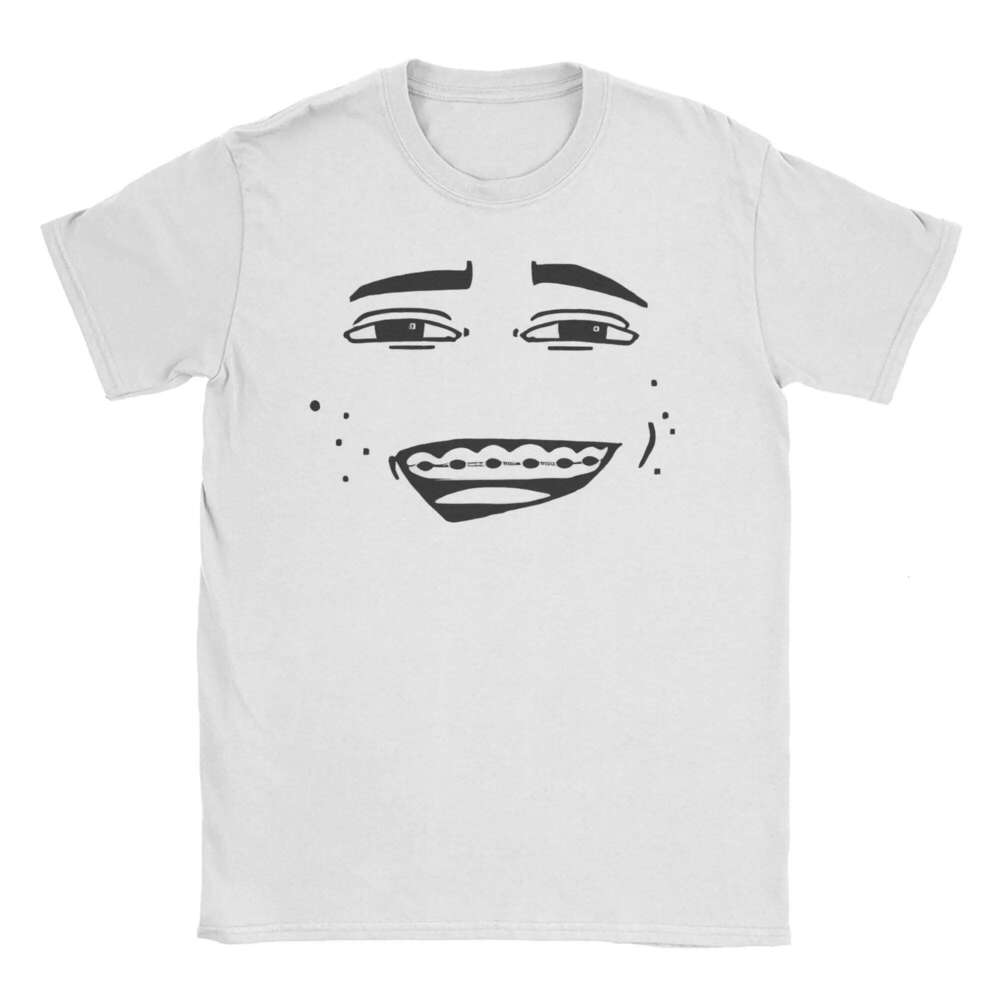 Robot Face Game Anime Men Women T Shirt Meme Humorous Tees Short Sleeve Crewneck T-Shirts Pure Cotton 4XL 5XL 6XL Tops C260207
