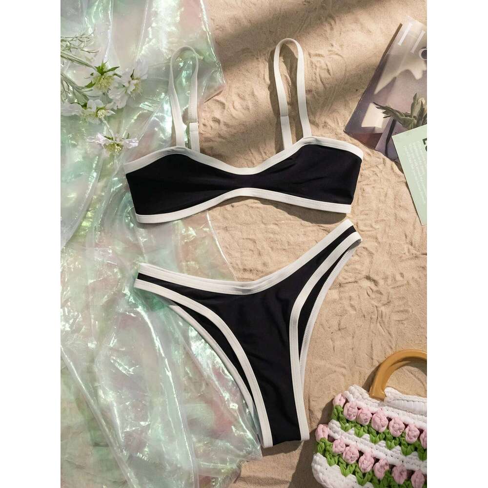 sexy white black patchwork micro bikinis sets two pieces swimsuit Brazilian bathing swimwear swimming suit C260207