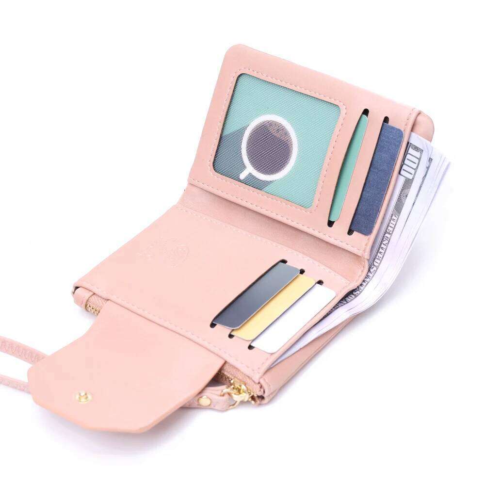 Women Short Folding Wallet Cute Bird Metal Swallow Ladies Zipper Coin Purse Female Small Clutch Money Bag Credit Card Holder Y260206