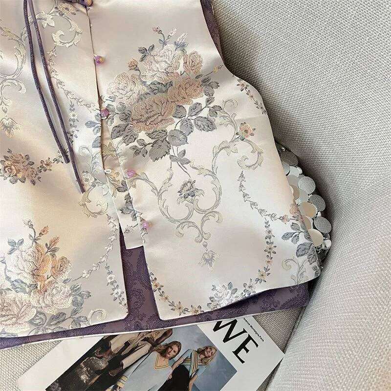 Jackets New Single-Breasted Chinese Style Women's Spring New High-End Popular Sleeveless Vest Jacket