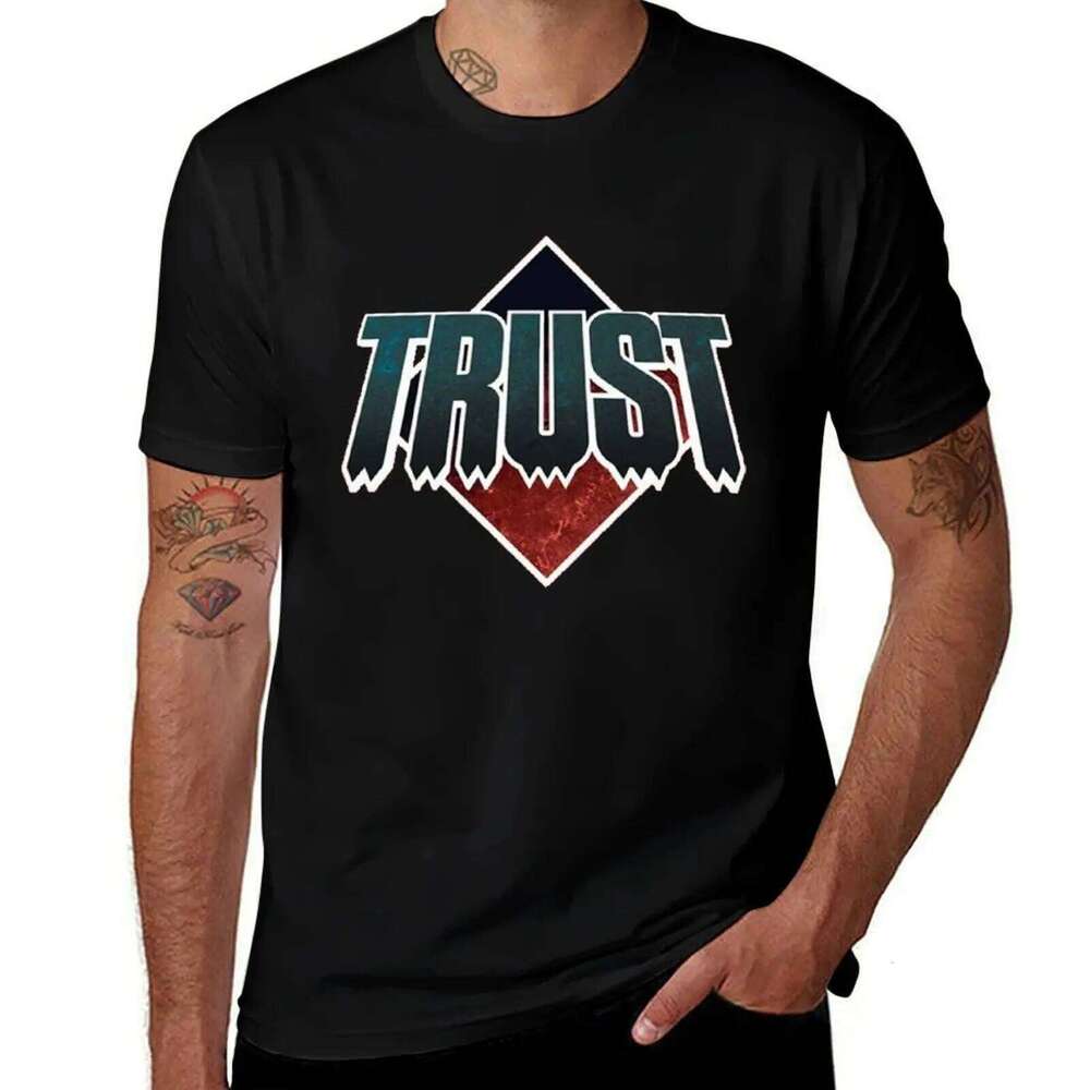 Trust Band Rock French T-Shirt anime oversize shirt luxury t shirts for man pack cotton T-shirt C260207