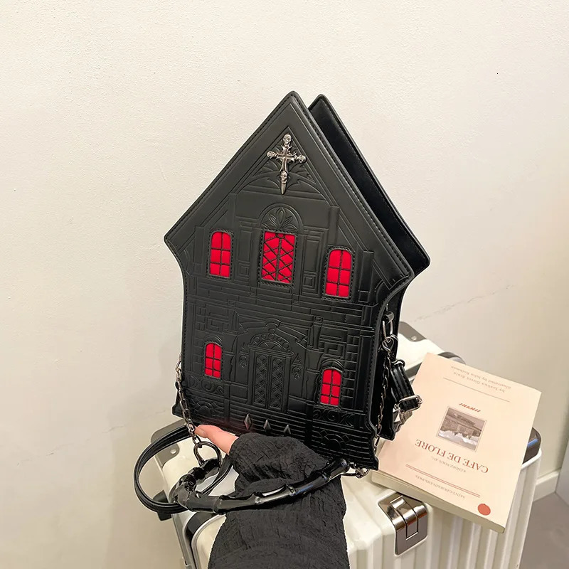 European and American dark gothic house modeling womens bag specialshaped shoulder personalized portable messenger w251218