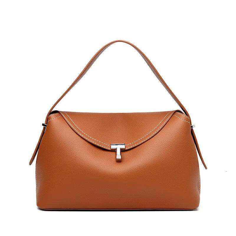 Luxury Designer Lock PU Leather Women's Handbag Retro Crossbody Bag Bucket Tote C260207