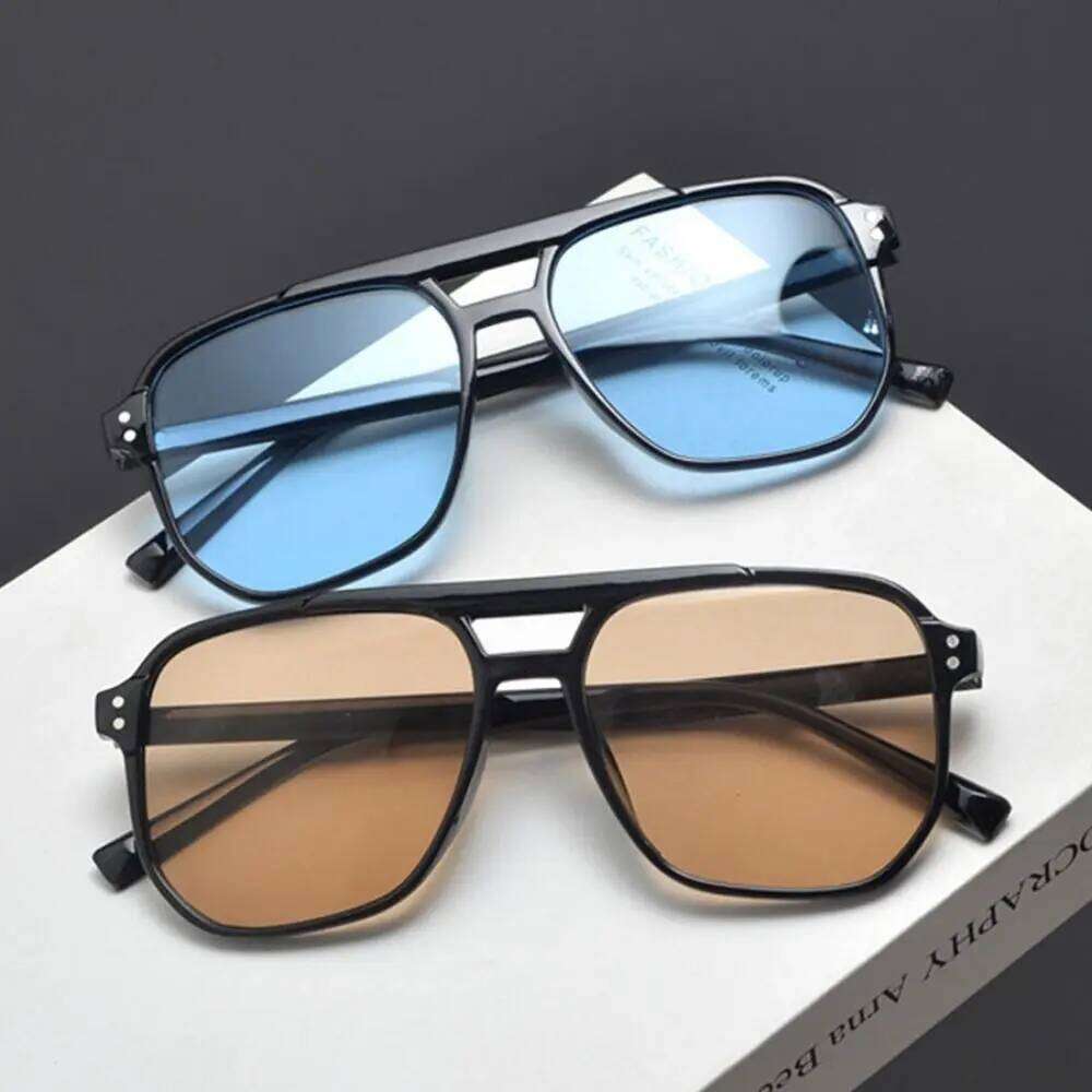 Punk Square Frame Anti-UV Travel Accessories Retro Sunglasses Beach Eye Protection Black Shades Glasses Summer Decor Y260207