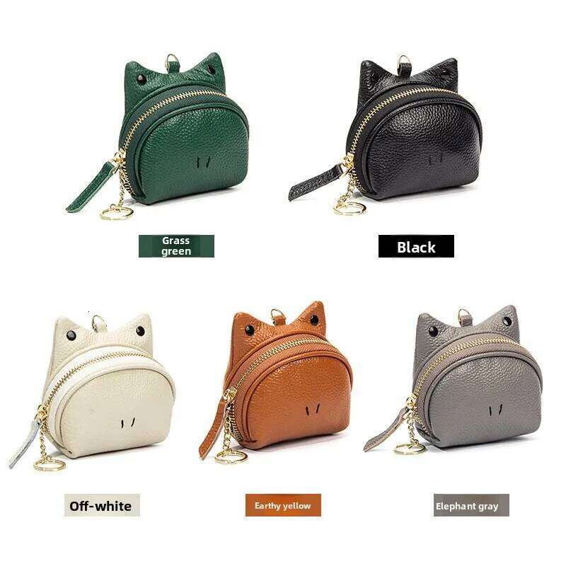 New Cute Frog Cow Leather Women's Coin Purse Creative Card key lipstick storage bag Holder Wallet For Women And Men Y260206