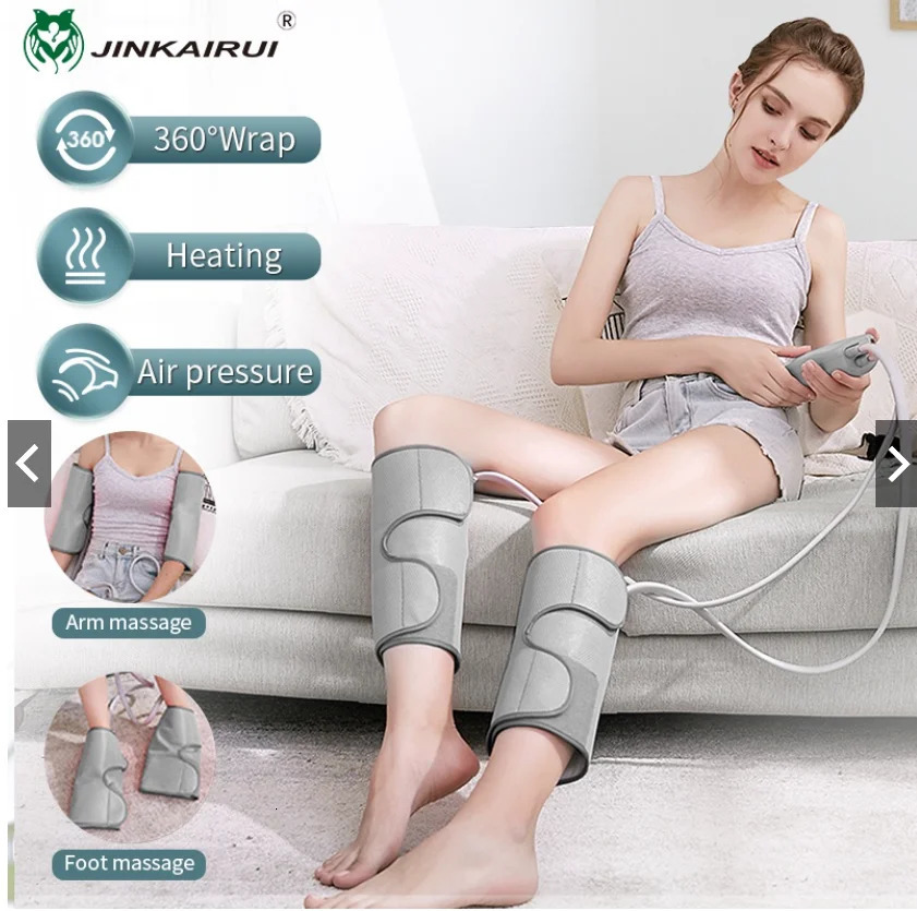 Leg Massager for Circulation Air Compression Calf Massager with Handheld Controller for Pain Relief EdemaMuscles Relaxation 260130