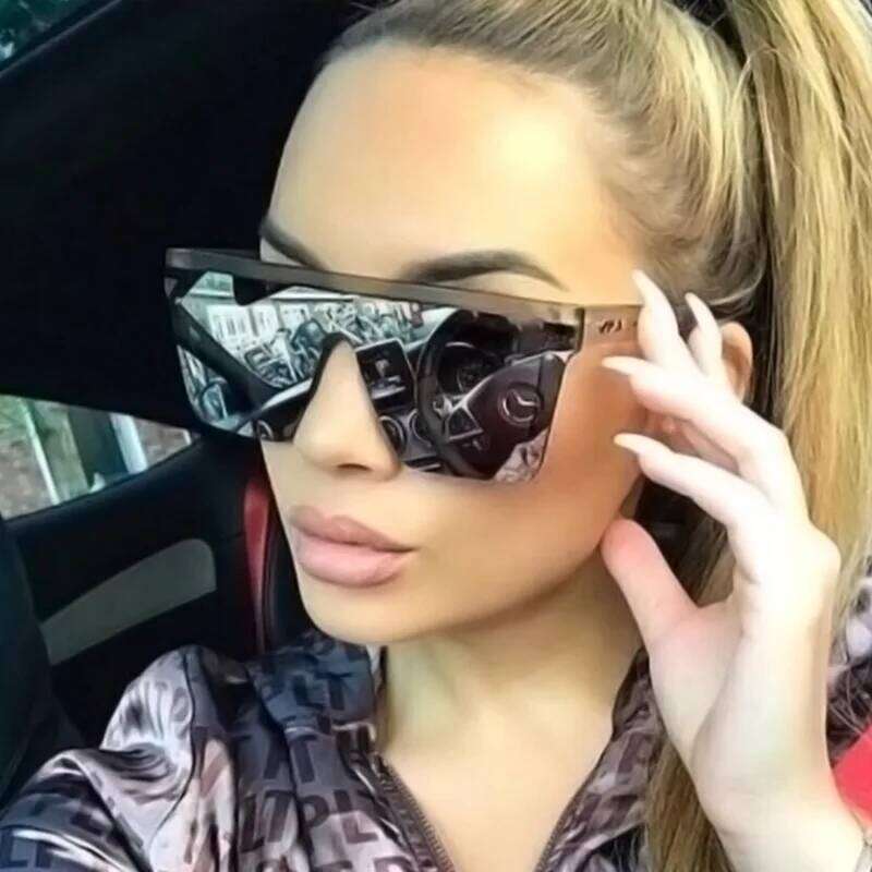 2025 Vintage Oversized Square Sunglasses Big Frame Fashion Shades Unisex Women's Sun Glasses Gafas De Sol Y260207