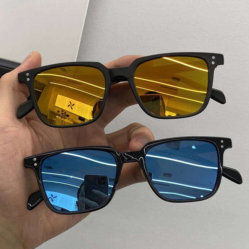 Leopard Dark Green Square Sunglasses Man Driving Shades Male Sun Glasses Brand Designer Fishing Travel Vintage Oculos De Sol Y260207