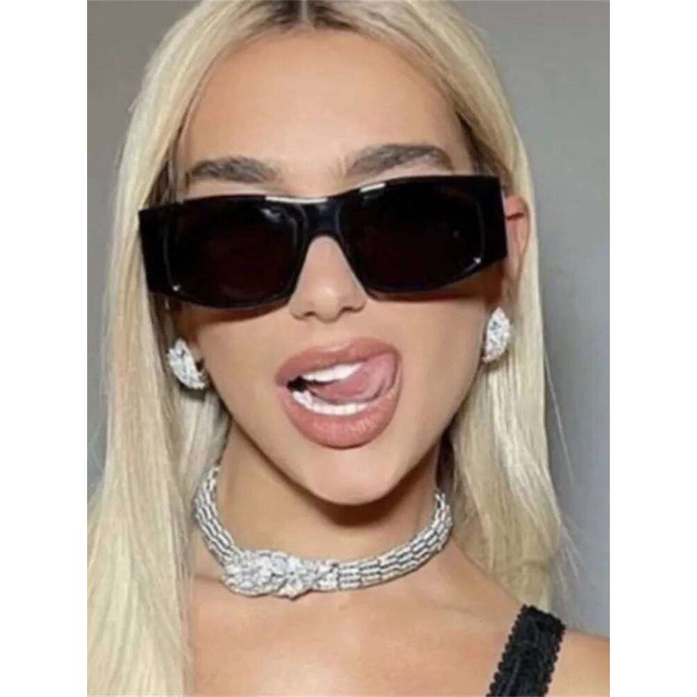 Fashion Vintage Black Square Sunglasses Woman Luxury Brand Small Rectangle Sun Glasses Female Clear Eyeglasses Oculos De Sol Y260207