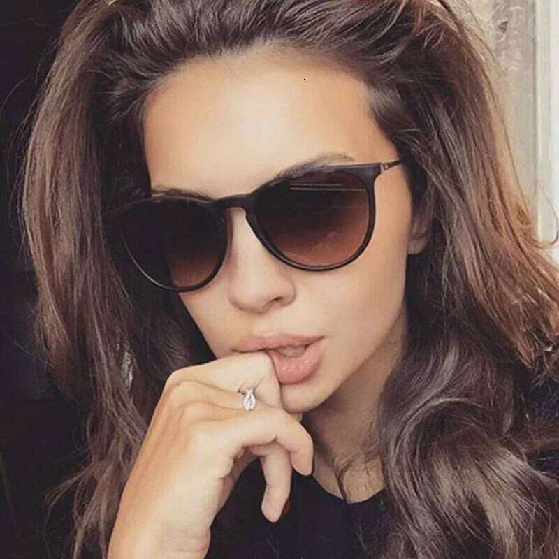 Fashion Round Vintage Sunglasses Women Brand Designer Mirror Black Sun Glasses Female Retro Cat Eye Shades Oculos De Sol Y260207