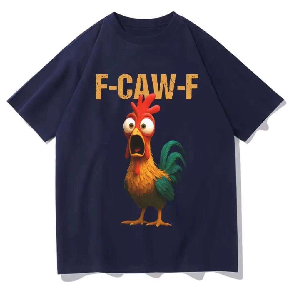 Summer Funny Caw F Harajuku New Short Sleeves Top Mens Humor Unisex T Shirt Chicken Aesthetic Casual summer Tshirt C260207