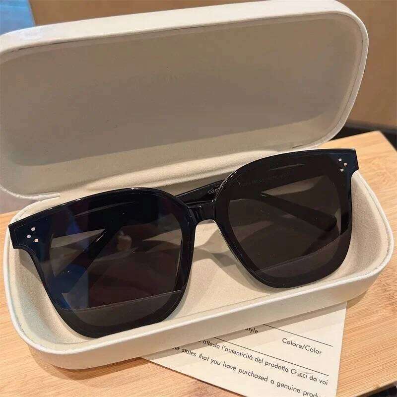 Korean Unisex Fashion for Men Driving Frame Sunglasses Eyewear Y260207
