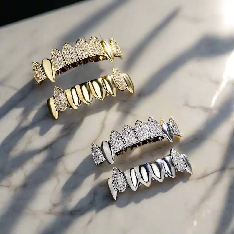 Zubeda Gems Diamond VVS Moissanite Solitaire Grillz Genuine Moissanite 925 Silver Beautiful Grillz Luxury Diamond Grillz Jewelry