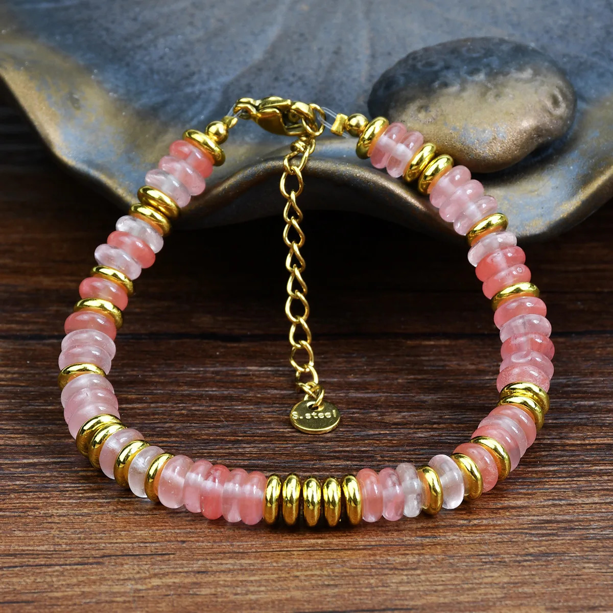 Fashion Colorful Natural Stone Mix-Gemstones Beaded Chain Handmade Bracelet for Women Bohemian Trendy Waterproof Jewelry Gift 260202