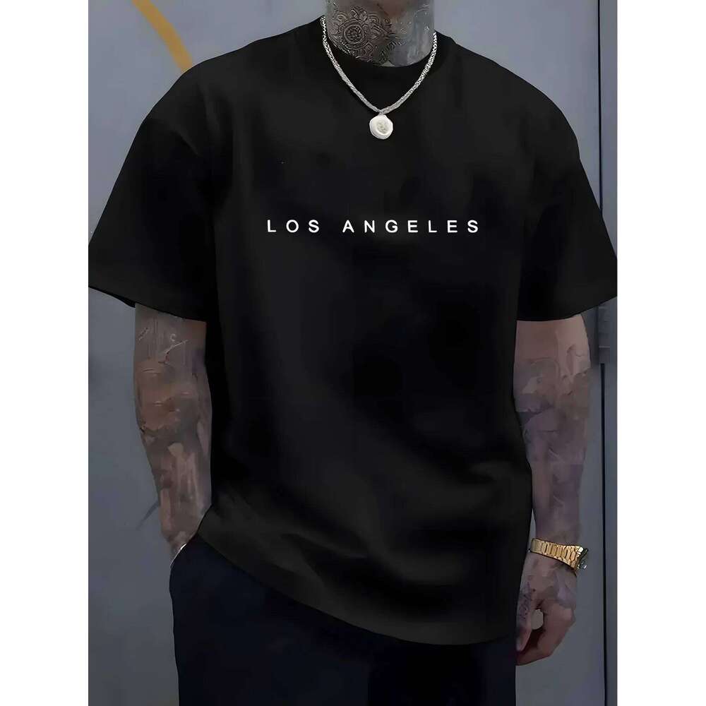 Men's Fashion Trend Round Neck T-shirt Versatile Short Sleeved Oversized T Shirt Breathable Moisture Wicking C260207