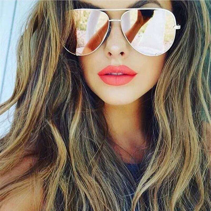 Vintage Aviation Sunglasses Woman Brand Designer Shades Sun Glasses Female Retro Gradient Mirror Fashion Driver Oculos De Sol Y260207