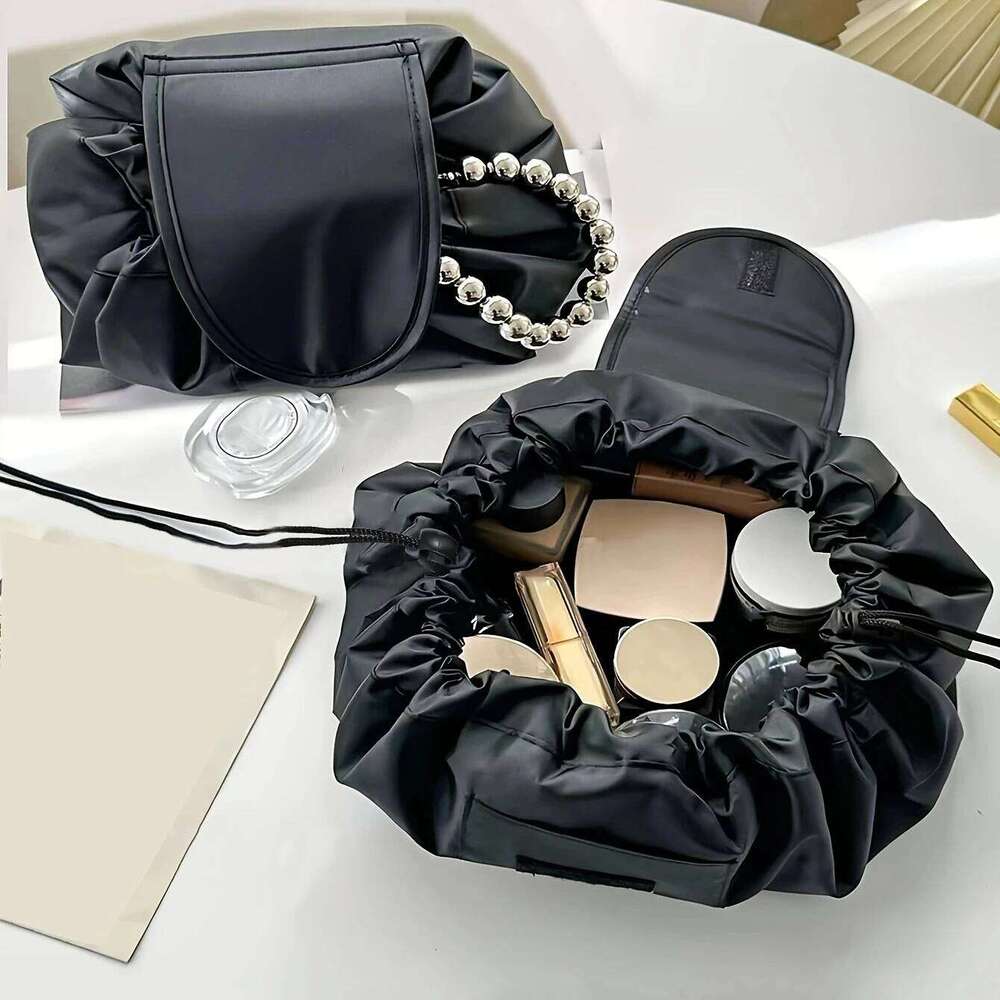 Polyester Lazy Drawstring Makeup Portable Travel Storage Bag One Pack Y260206