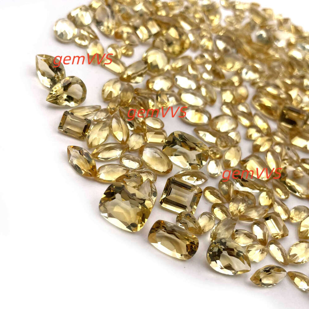 100 CT Natural Citrine Mix Shape And Size Cut Lot For Jewelry Making Loose Gemstone