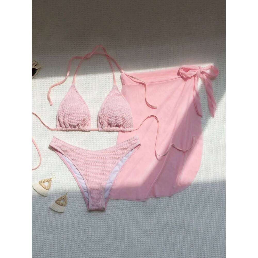 Summer cute camisole neck-hanging bikini youthful beachside surfing female swimmer C260207