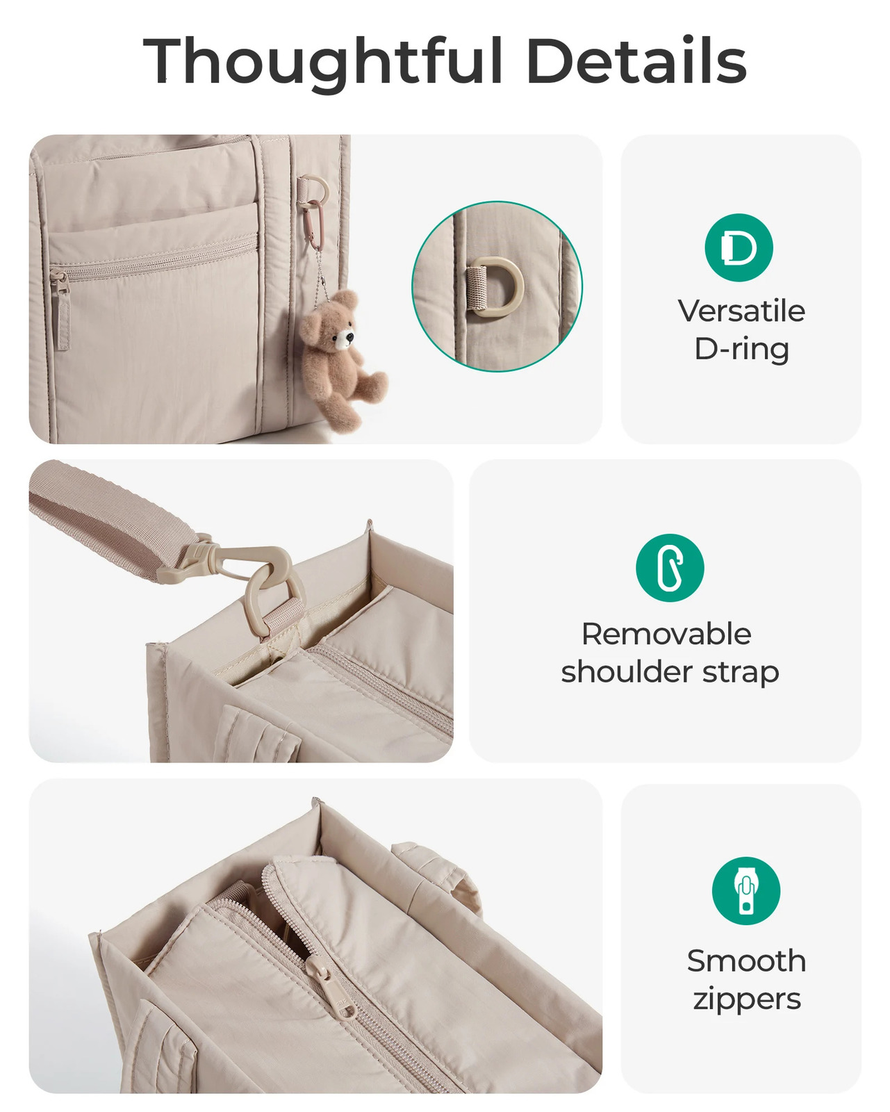 BAGSMART Small Tote Bag for Women Lightweight Crossbody Bag with Zipper Mini Shoulder Bag for Travel Work College260128