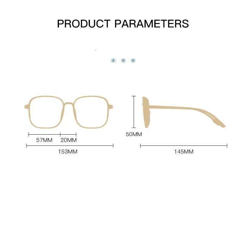 Square Polygon Frame Plain Fashion Lenses Blocking Glasses Black Transparent All Can Match Men Women Y260207