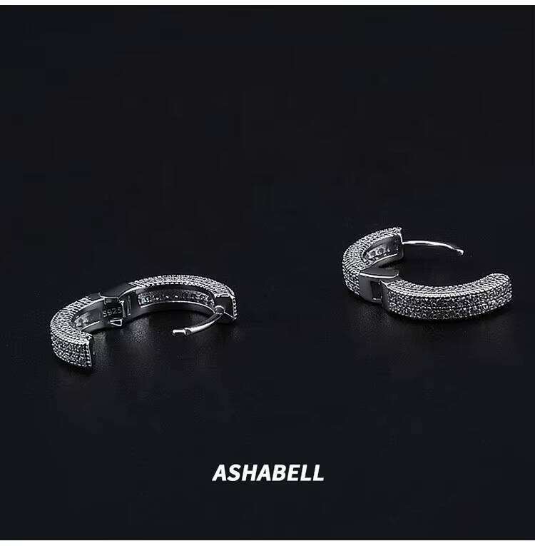 High Quality Gold Plated 925 Sterling Silver VVS D Color Moissanite Earrings For Men And Women