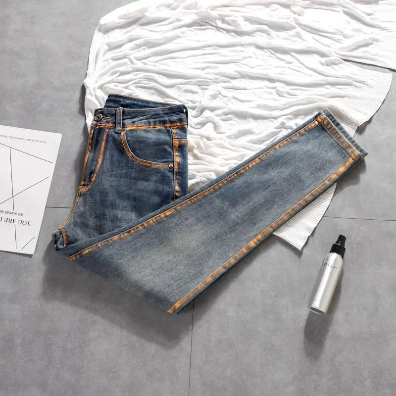 Arrival Harajuku Fashion friend Casual Slim Denim Jeans for Men Spring and Autumn Pencil Pants Male 260122