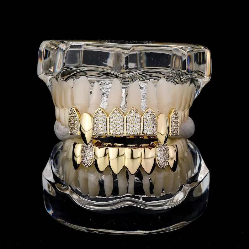 Zubeda Gems Diamond VVS Moissanite Solitaire Grillz Genuine Moissanite 925 Silver Beautiful Grillz Luxury Diamond Grillz Jewelry