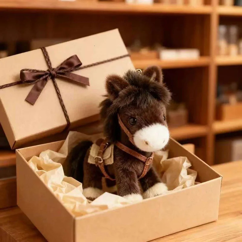 Cute Plush Horse Keychain Soft Stuffed Animal Bag Charm Cartoon Pendant Fashion Accessory for Backpack Purse s for Girls 260130